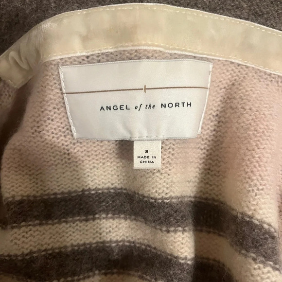 Anthropologie Angel of the North Lambswool Suede Pocket Belted Cardigan Sweater - Picture 7 of 10